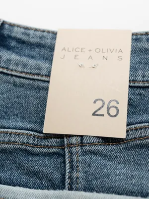 Alice + Olivia Jeans - Georgia Two-Tone Denim Maxi Skirt thumbnail 8