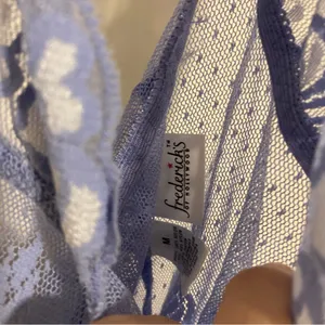 Frederick's of Hollywood Blue/Purple Lace Lingerie Babydoll size Medium thumbnail 4