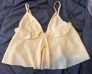 SheIn yellow babydoll tank top thumbnail 3