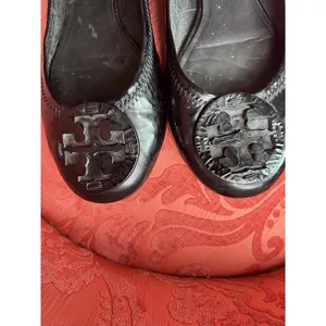 Tory Burch Black Leather Ballet Flats thumbnail 3