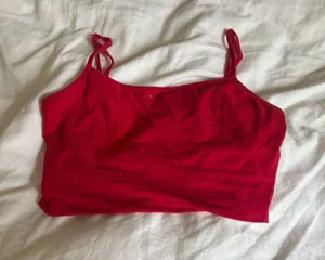 Active Basic Red cotton top thumbnail 1