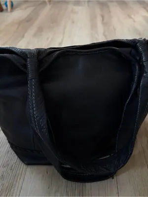 The Sak Black Leather Shoulder Tote thumbnail 8
