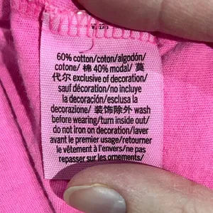 PINK Victoria's Secret Hot Pink Cropped T Shirt XS thumbnail 4