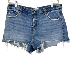 Abercrombie & Fitch High Rise 90s Relaxed Cutoff Denim Shorts 34/18 thumbnail 1