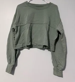 SO Turquoise Cropped Sweatshirt Green thumbnail 1