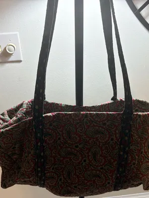 Paisley Everyday Tote Bag in Burgundy thumbnail 7