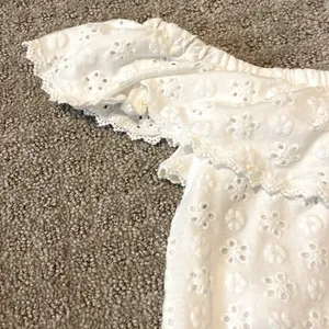 Kontrol White Eyelet Off The Shoulder Ruffle Top thumbnail 5