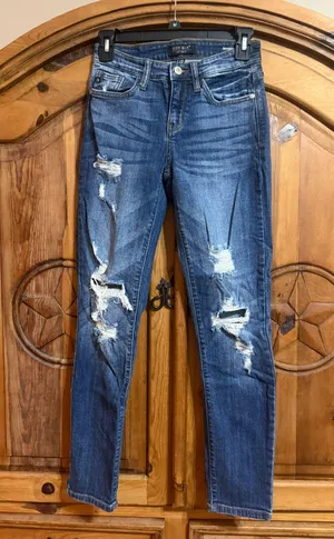 Judy Blue Distressed Skinny Jeans thumbnail 1