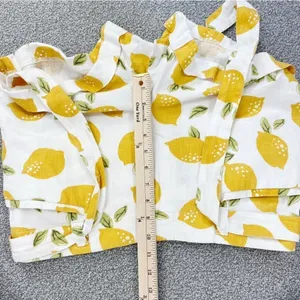 Loft Tie Waist Linen Blend Lemons Print Chino Shorts Ivory Yellow 6 Cuffed‎ thumbnail 9