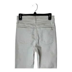 Madewell Jeans Women 27 White Denim Button Fly 10 Inch High Rise‎ Skinny Crop thumbnail 5