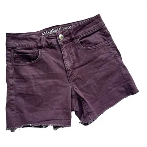 Womens American Eagle Hi-Rise Burgundy Super Stretch Shortie Shorts - Sz 2 thumbnail 2