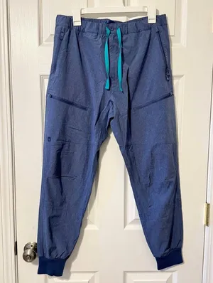 FIGS EAC Callao Jogger Scrub Pants Big Sky Blue Size Large thumbnail 2