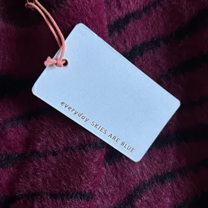Skies are blue burgundy zebra sweater thumbnail 3