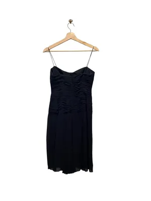 Anne Klein 100% Silk Midi Dress Black Size 6 NWT Wedding, Special Occasion Party thumbnail 11