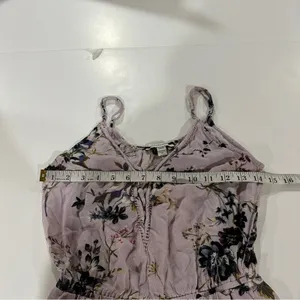 American Eagle Lavender Floral Sleeveless Wide‎ Leg Jumpsuit Size S thumbnail 9