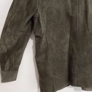 Real Clothes Saks Fifth Avenue 12 Suede Button Front Shirt thumbnail 5