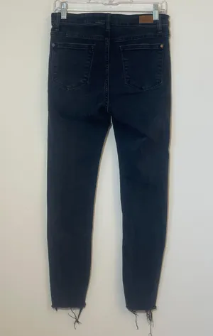 Judy Blue 7/28 Leopard Patch Black High Rise Ripped Skinny Jeans JB82168BK thumbnail 2