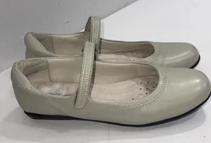 Walking Cradles Mary Jane Minimalist‎ Beige White Leather Cushioned Shoes 6.5N thumbnail 1