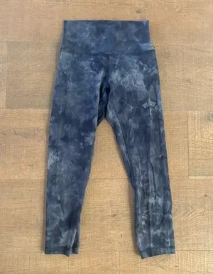 lululemon tie dye crop high waisted workout leggings thumbnail 1