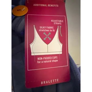 Brand new Vanity Fair Women's Size Small Wireless Bralette Bra Blue Harbour thumbnail 7