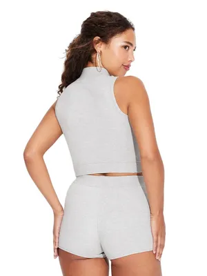 NWT Wild Fable Womens Mock Turtle Neck Zip Sweater Tank 91030442 Heather Gray XS thumbnail 3