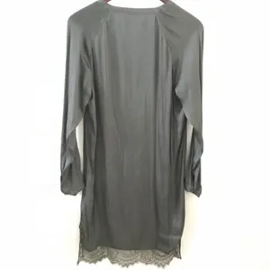 ✨HP✨H&M Silky Olive Green Lace Trim Tunic Dress✨ thumbnail 4