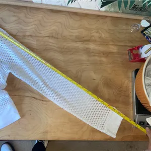 Express White Mesh Knit Top thumbnail 6