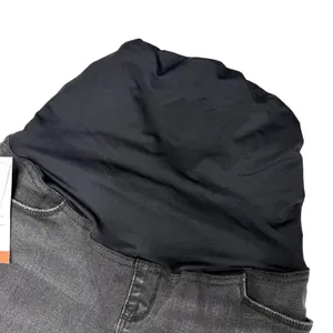 Isabel Maternity Crossover Panel Super Stretch Denim Jean Midi Shorts Sz 6 Black thumbnail 3