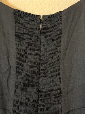 Reformation Sigmund Dress Black Slit‎ Dress Size 2 thumbnail 9