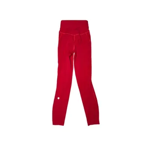 Lululemon‎ Base Pace High Rise Legging Women Size 0 Red Excellent Yoga LW5DKHS thumbnail 3