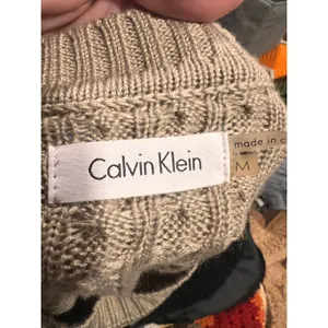 Calvin Klein Taupe Cable Knit Sweater Dress Quiet Luxury Fall M thumbnail 9