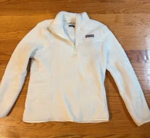 🍎Vineyard Vines womens White Zip-Up Fleece Pullover thumbnail 1