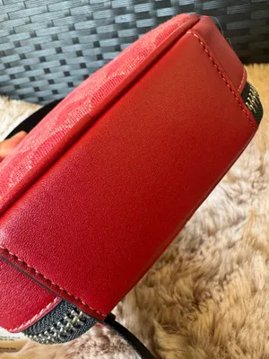 NWT Coach CAJ44 Men's Stanton Crossbody Bag In Signature Denim/Ruby Red thumbnail 5