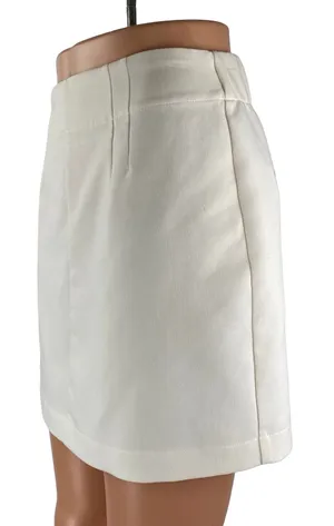 Abercrombie & Fitch Women's White Pull On High Waist A Line Mini Skirt Size S thumbnail 1