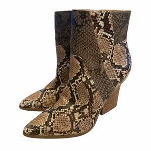 Crown Vintage Briony Snakeskin Ankle Booties Stacked Heel Shoes Womens Size 6 M thumbnail 3