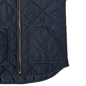 J Crew Mercantile Navy Blue Quilted Puffer Vest Size S Full Zip Equestrian NEW thumbnail 4
