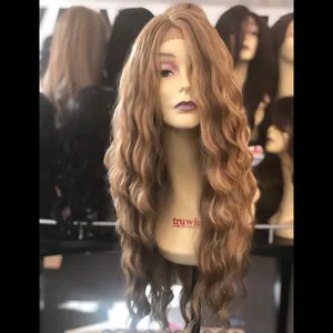 Dirty Blonde Long Beach Wave Lace Wig 2020 thumbnail 5