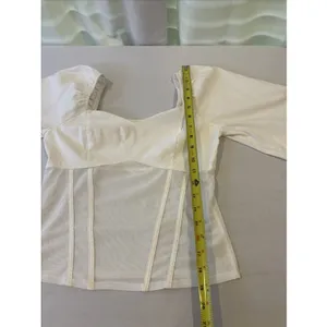 Willow & Root Medium White Sweetheart Corset Top Mesh Bodice Bridgerton Romantic thumbnail 8