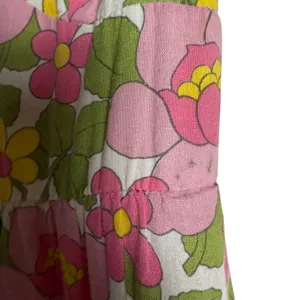 Show Me Your MuMu Cathy Pink Retro Floral Sweetheart Tie Back Puff Maxi Dress M thumbnail 11