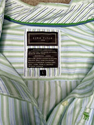 Vintage Ezra Fitch by Abercrombie & Fitch Y2K Button-Up 💚🩵 thumbnail 13