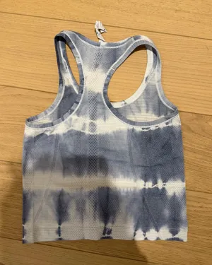 Lulu lemon women’s Blue Tie-Dye Racerback Tank Top thumbnail 1