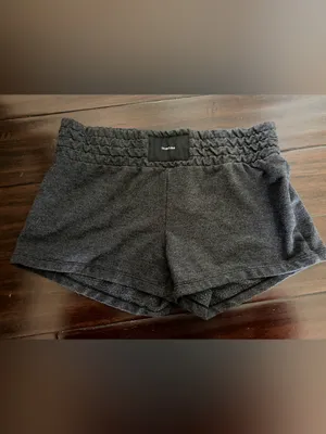 TALENTLESS Women's Charcoal Elastic-Waist Athletic Shorts small thumbnail 3