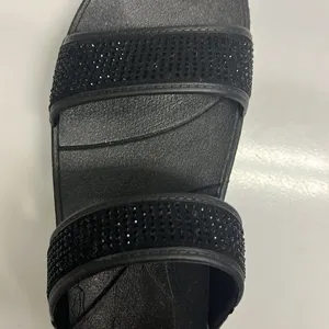 Fila Sport Black Glittered Two-Strap Slip-On Platform Sandals- 8M thumbnail 5
