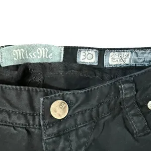 Miss Me Black Rhinestone Low Rise Skinny Cargo CP12468 Pants Jeans size 30 thumbnail 2