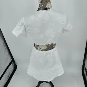 Zara White Mini Dress with Cutout Detail thumbnail 3