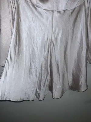 SELFIE LESLIE Solstice Long Sleeve Cowl Neck Mini Dress in Champagne Size 12/L thumbnail 12