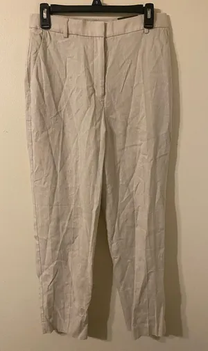 New NWT Beige Express Editor Straight Ankle‎ Super High Rise Slacks Size 6 thumbnail 1