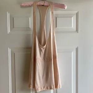 Pink Lace Loose Tank Top Pink Size M thumbnail 3