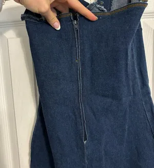 Vintage Dark Wash Denim Mini Dress thumbnail 6