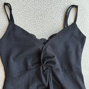Bershka Black Spaghetti Strap Open Back Dress thumbnail 4